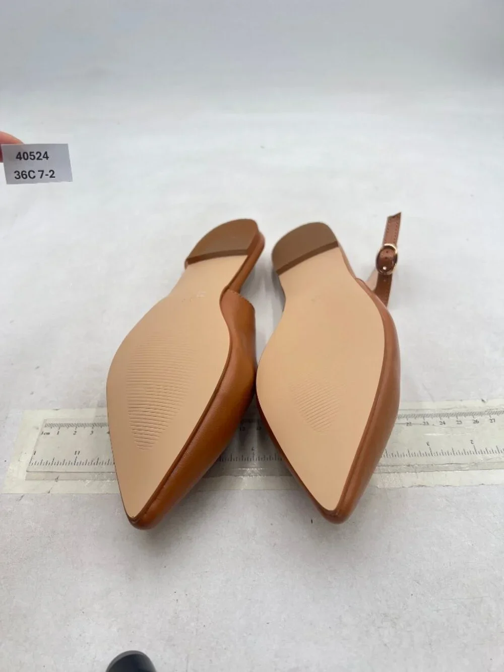 FOWT Brown Pointed Toe Slingback Buckle Comfort Casual Daily Mules Shoes